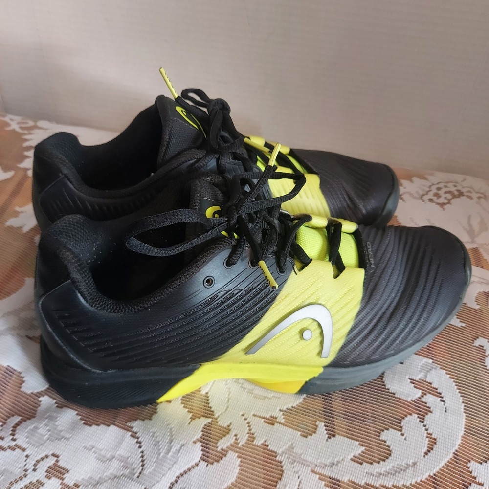 Head Revolt Pro 4.0 Men Tennis Shoes Black Yellow 273102 Sneakers Size 9 US